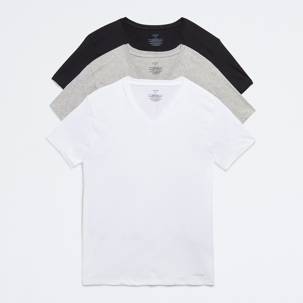 Calvin Klein Cotton Classic Fit V-Neck T-Shirt 3-pack (Size: L)